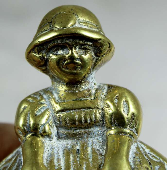 Brass bell - Victorian lady in crinoline dress