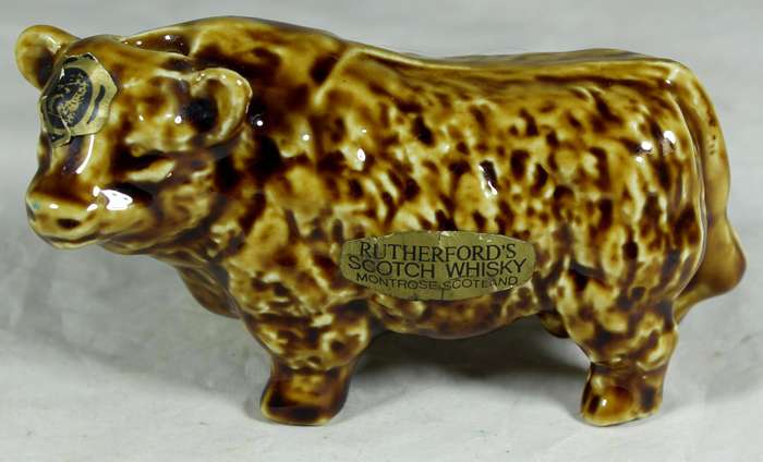 Rutherfords whiskey small bull decanter