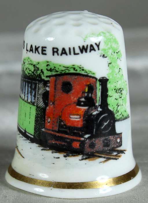 Bone China thimble - Llanberis lake railway - Birchcroft