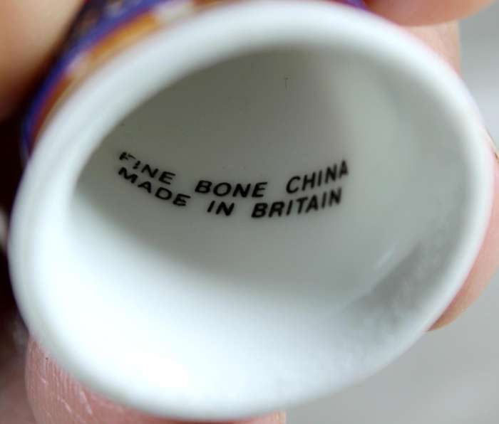Bone China advertising thimble - Low'C beer