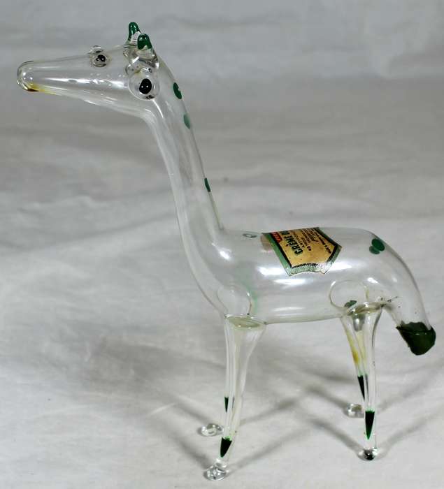 Pete Hage - Hand blown giraffe liquor figurine