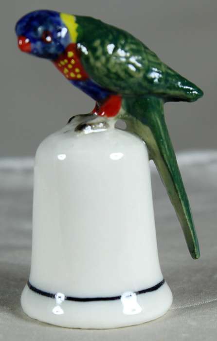 Bone China thimble - parrot - Klima porcelain