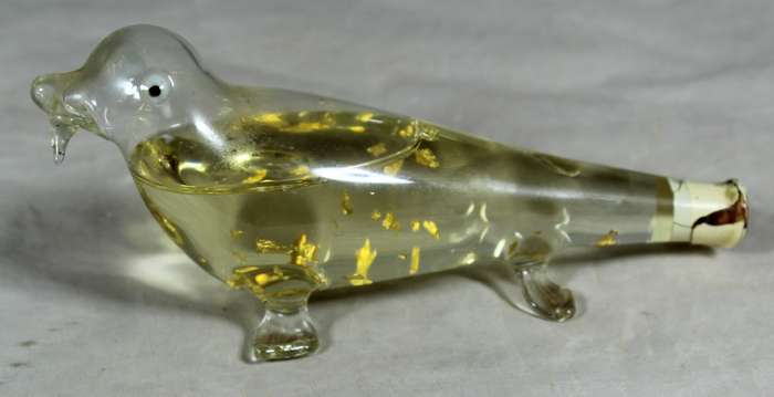 Bols - Hand blown seal liquor bottle - With gold leaf