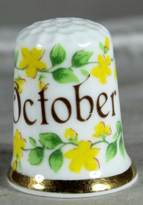 Bone China thimble - October - Finsbury