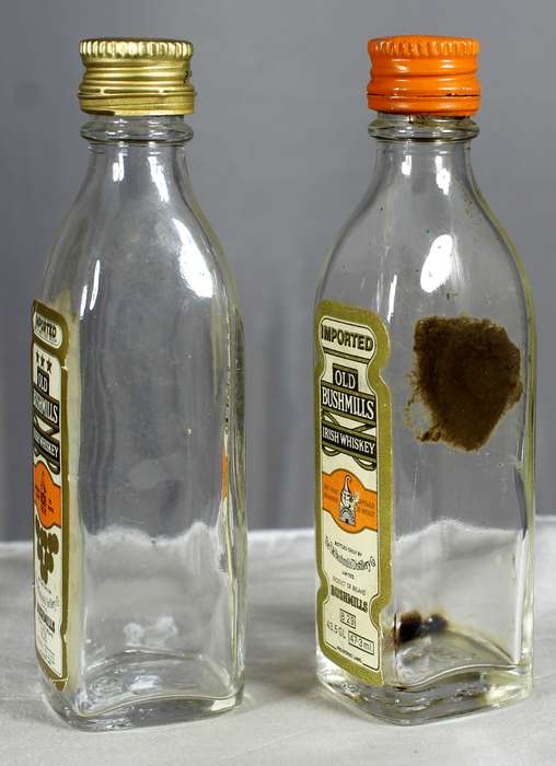 Empty liquor bottles - Pair of Old Bushmills whiskey