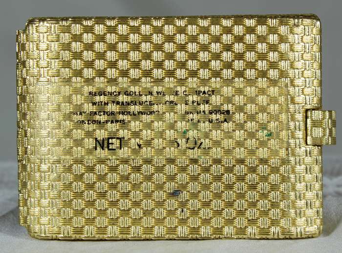 Vintage - Max factor - Regency golden weave powder compact
