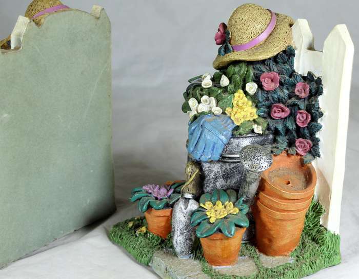 Heavy flower arrangements book-ends