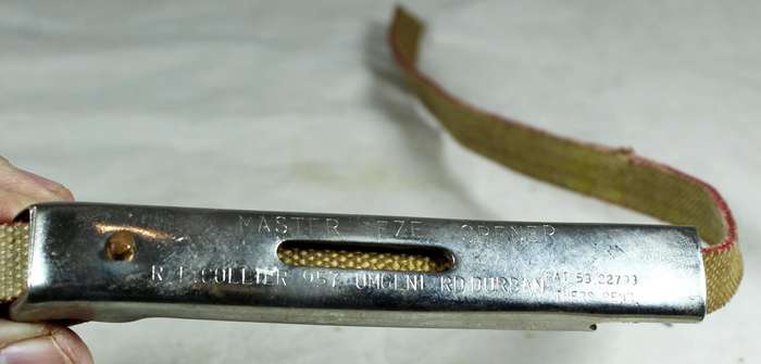 Vintage bottle opener with adjustable strap