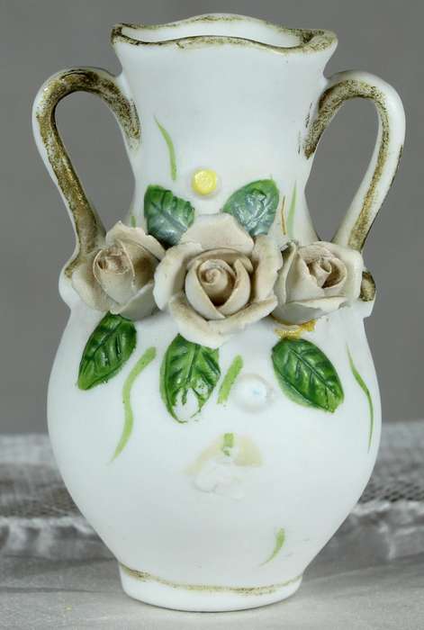 Small posy vase with embossed roses