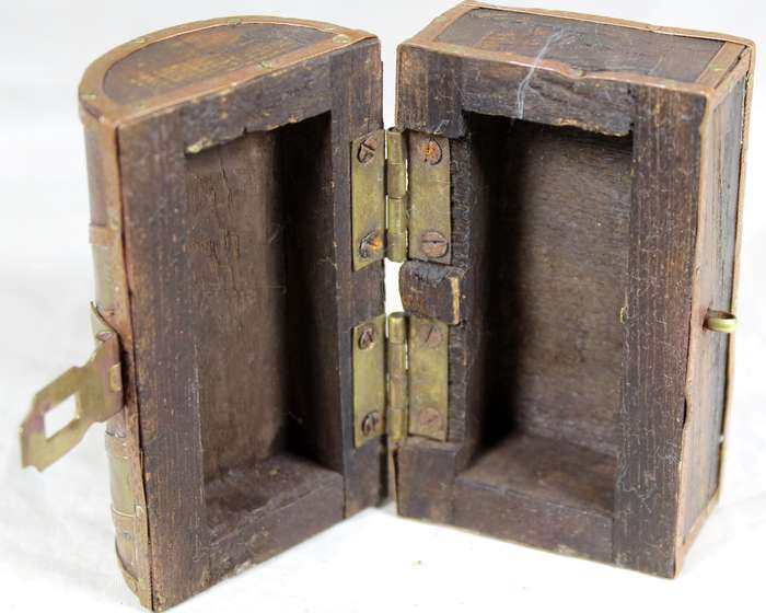 Small trinket chest made with copper, brass & wood