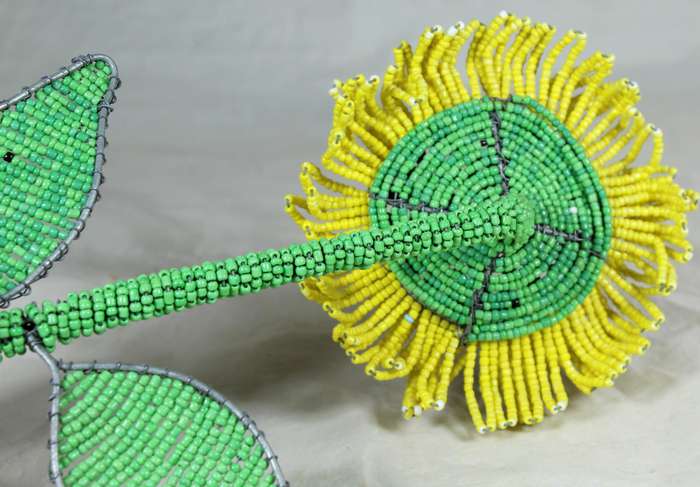 Beaded sunflower