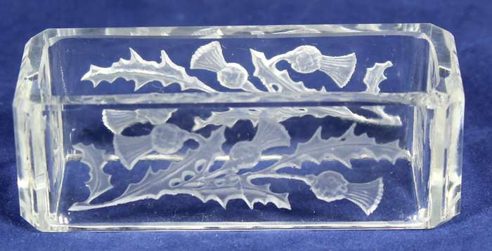 Glass serviette holder