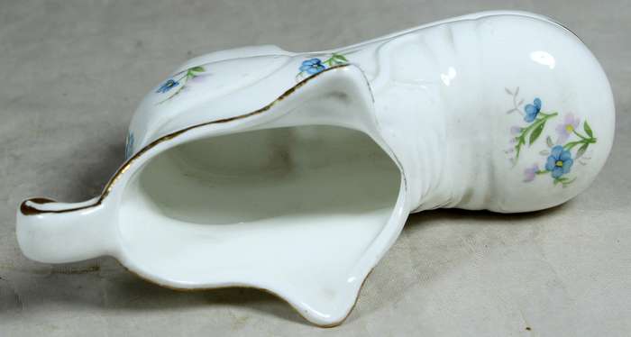 Mini porcelain boot with blue & pink flowers