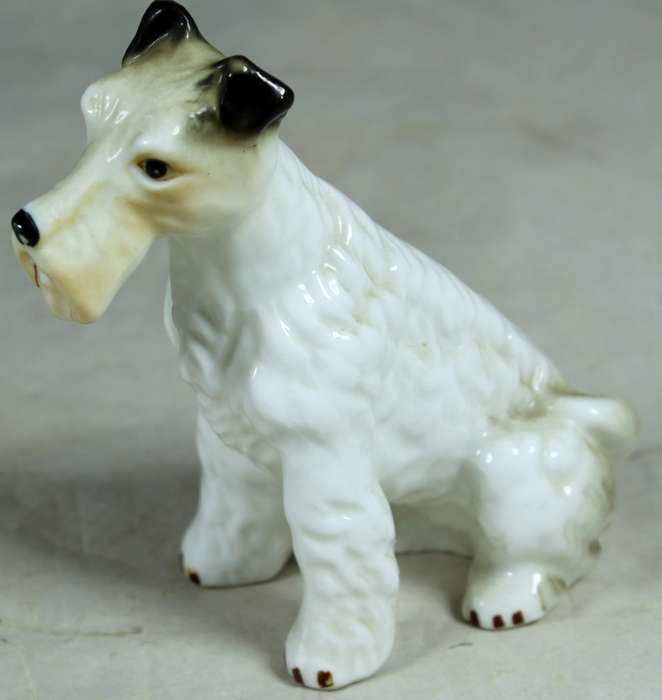 Small ceramic airdale dog
