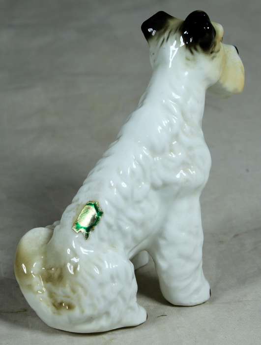 Small ceramic airdale dog