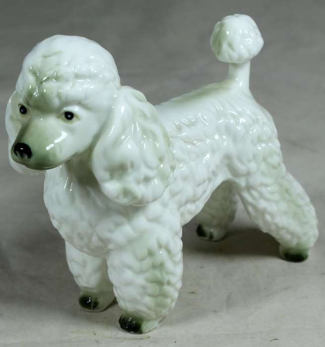 Ceramic white poodle