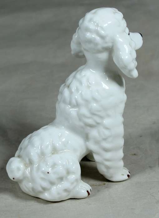 Ceramic seated poodle