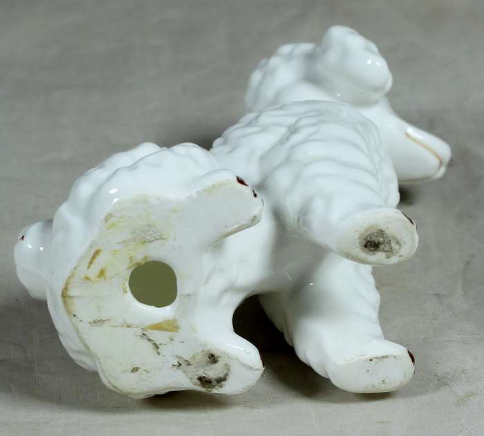Ceramic seated poodle