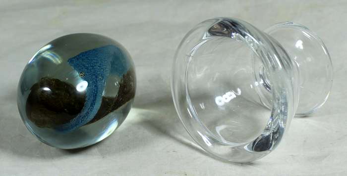 Glass paperweight set