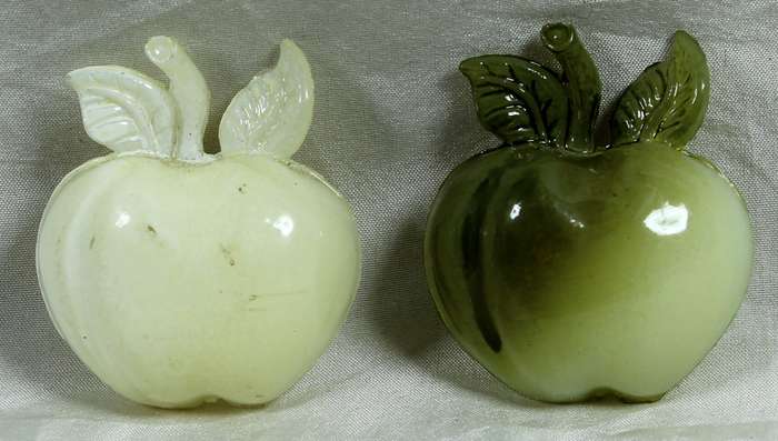 Pair of Plastic apple broaches