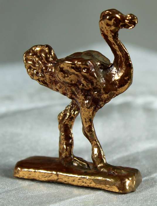Miniature copper plated - Ostrich