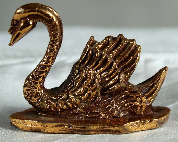 Miniature copper plated - Swan