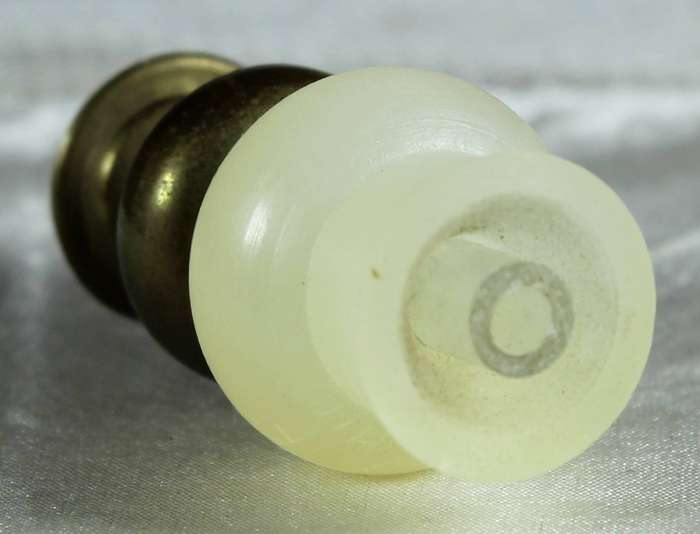 Miniature brass table lamp