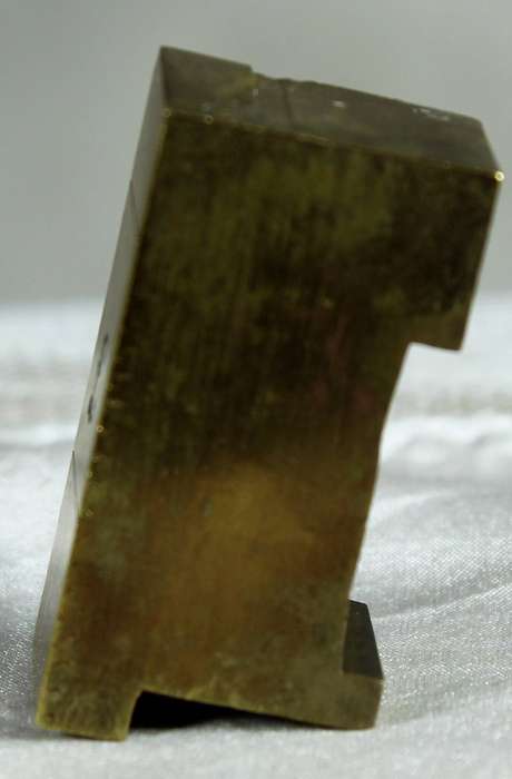Vintage letter press brass printing block - Pound sign