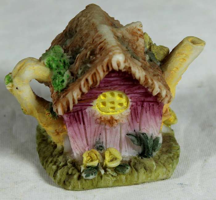 Miniature cottage tea pot