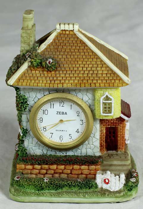 Double story home with clock