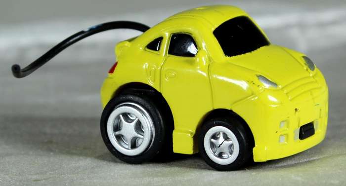 Yellow micro car