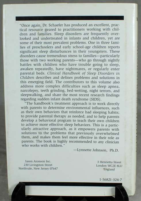 Clinical handbook of sleep disorders in children - CE Schaefer