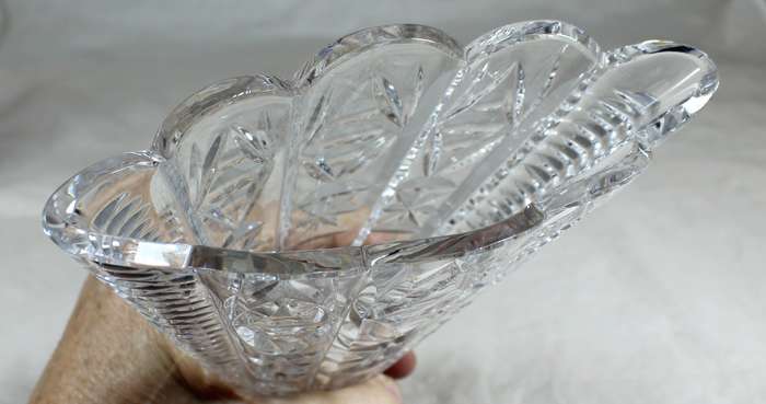 Slim line tapered crystal vase