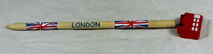 London bus pencil topper with branded pencil