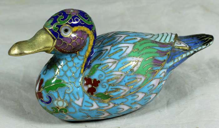 Cloisonne style duck