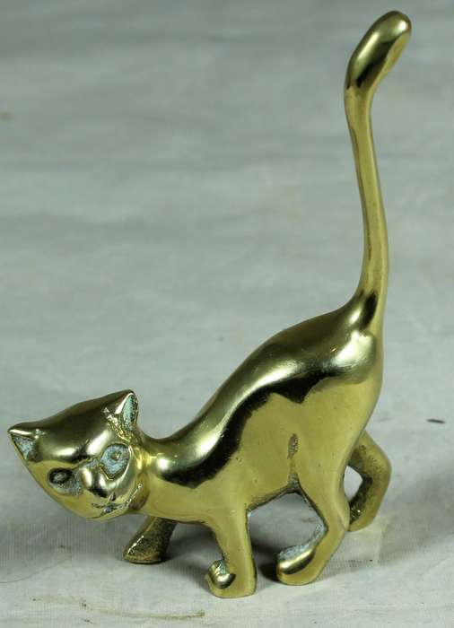 Small brass - Cat - Ring holder