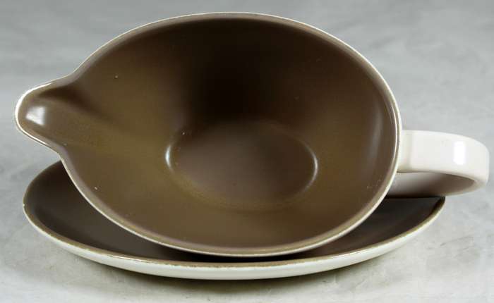 Poole gravy boat and saucer