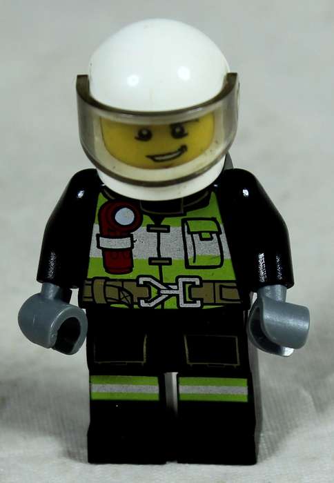 Miniature Lego figurine - fireman