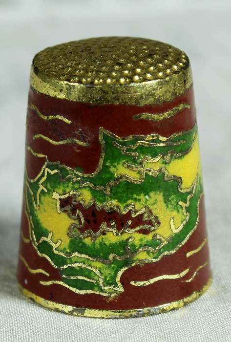 Cloisonne enameled thimble - Cyprus