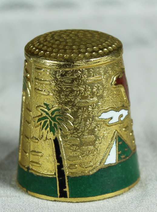 Cloisonne enameled thimble - Tunisie