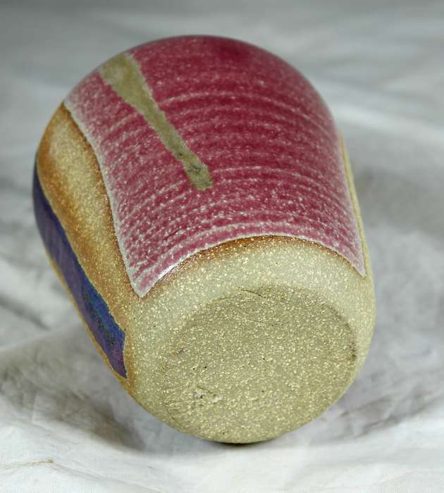 Hand painted pottery vase