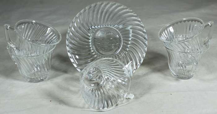 Set of five demitasse glass duo's