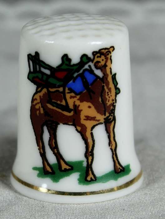 Bone China thimble - Tenerife