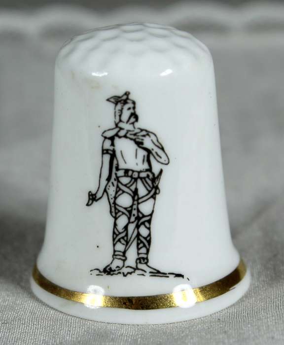Bone China thimble - noble man