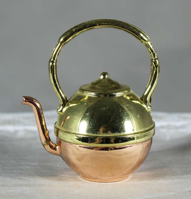 Mini brass and copper kettle