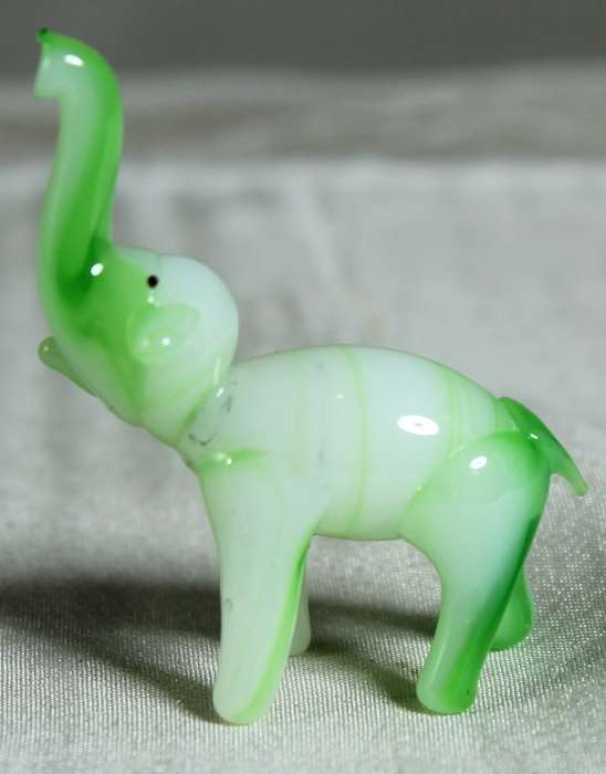 Miniature glass elephant