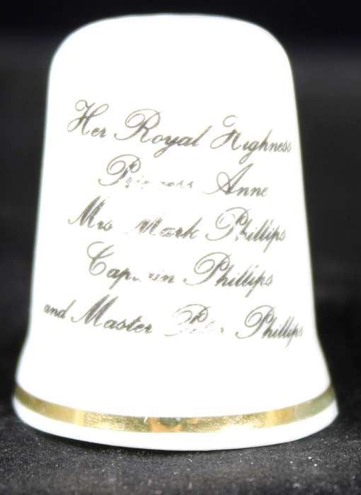 Royalty Thimble - St George - Princess Anne & Phillips Family