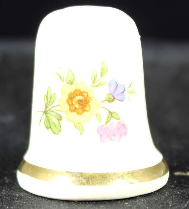 Porcelain Thimble - Flowers