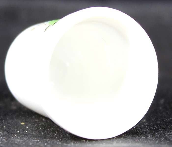 Porcelain Thimble - Green Feathered Bird