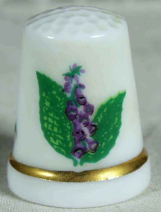 Bone China thimble - flowers